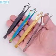 LACYES Body Piercing Tool, Stainless Steel Septum Piercing Tool Dermal Forceps, Sterilized Ear Stud 