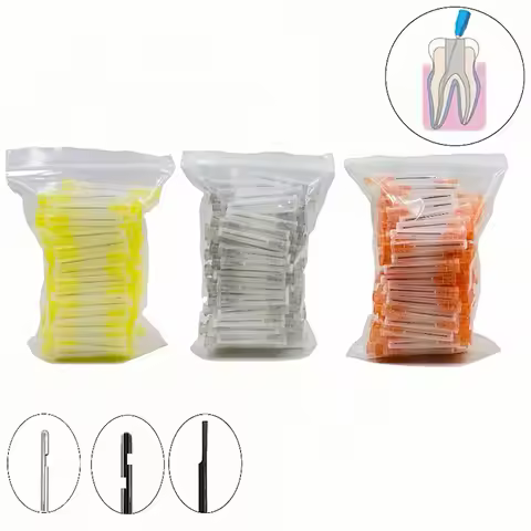 100pcs Dental Endo Irrigation Needle Tips Dental Root Canal Lateral Irrigation Needle 0.3/0.4/0.5mm 