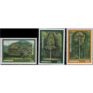 1981 MY Trees 3v mint stamps