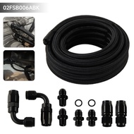 6 AN AN6 Stainless Steel Braided Hose with 15FT 4L60E 4L65E Automatic Transmission Cooler Line Kit B