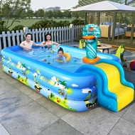 Big Size Swimming Pool Kids Slide Kid Play Water Pool Inflatable Swimming Pool Ready Stock