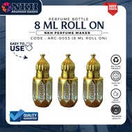 [ 1 PCS ] BOTOL KOSONG MINYAK WANGI 8ML ARABIC ROLL ON ( ARC-0033 )