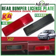Rear Bumper License Plate Perodua Kancil 660 850 1994 - 2002 Red Carbon Exterior Accessories ABS Pla