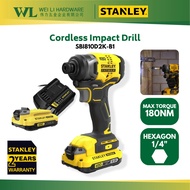 STANLEY Stanley SBI810D2K-B1 20V Brushless Cordless Impact Driver / stanley impact drill cordless mesin skru