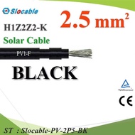 Solar Wire PV1 H1Z2Z2-K 1x2.5 Sq.mm. DC Cable Cell Black (Specify Quantity) Model Slocable-PV-2P5-BK