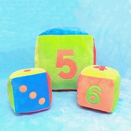 Creative digital sponge dice cloth dice pillow large children's teaching aids plush toy