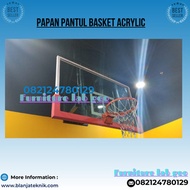 ACRYLIC BASKETBALL BOARD - PAPAN BASKET AKRILIK 20 MM RING PER 2-lOKAL