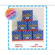 RIVETTI Brand 423 Rivet Rivet Nails...(Per box ± 1,000 pcs)
