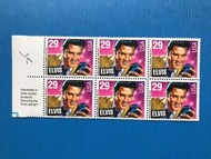 貓王郵票六方連（微黃）