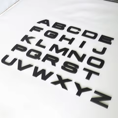 Matt black 32mm high 3d capital letters numbers auto body badge car stickers for RANGE ROVER Chevrol