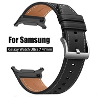 Leather Strap for Samsung Galaxy Watch 7 Ultra 47mm Replacement Sport Bracelet for Galaxy Watch Ultr