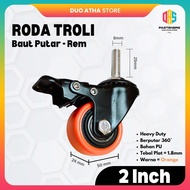 Heavy Duty Caster 2 Inch 2-Inch PU Trolley Wheel/ 2-Inch PU Caster Wheel/ 2-Inch Trolley Wheel/