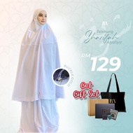 Bella Ammara - Telekung Cotton Sharifah Al Yahya Premium Set - White