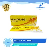 MecoVit D3 1000 IU | Vitamin D3 1000 IU Health Supplement (30 Caplets)
