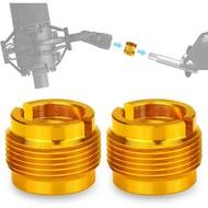 2 PCS Gold Colour Adapter for HyperX QuadCast Mic, Blue Yeti, Rode, Razer, Shure and Most USB Microp