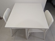 IKEA 摺枱 ＋ 2張椅子 Folding Table + 2 Chairs