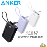 Anker - Anker Power Bank (20,000mAh, 22.5W,自帶 USB-C 線) A1647 - 黑色