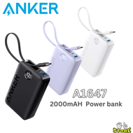 Anker - Anker Power Bank (20,000mAh, 22.5W,自帶 USB-C 線) A1647 - 黑色