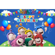 Betterservice Carton Oddbods Theme Birthday party Backdrop Children Birthday Party Backgrounds 3*5FT