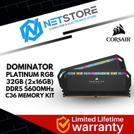 CORSAIR DOMINATOR PLATINUM RGB 32GB (2x16GB) DDR5 5600MHz C36 RAM - CMT32GX5M2B5600C36