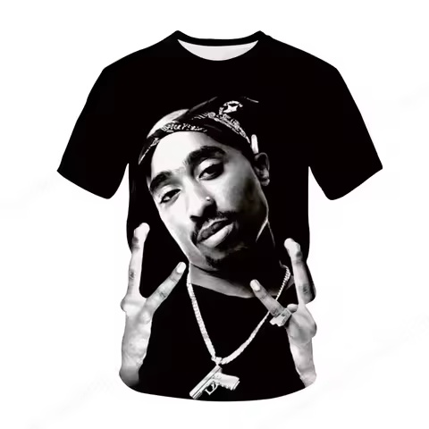 New Men's Women's Rapper Tupac T Shirt 3d 2pac Print Tshirt Men Fashion Summer Casual Short Sleeve T