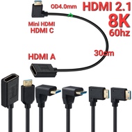 Avpro AVL23AFC 8K 60Hz HDMI 2.1 Female to Mini HDMI Cable OD4.0mm