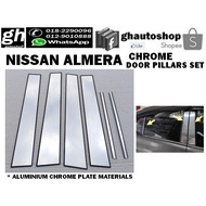 NISSAN ALMERA chrome door pillars set (6pcs)