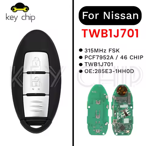 TWB1J701 2btn Smart Key For Nissan 315MHz FSK PCF7952A / HITAG 2 / 46 CHIP TWB1J701 OE:285E3-1HH0D