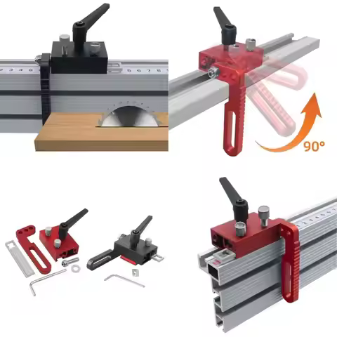 652F Fence Stop Aluminum T Track Limit Stop Type 75 Accessories for T Shaped Tracks Woodworking T Sl