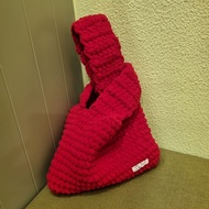 Knot Bag Red - Knitted Knot Bag - Japanese Knot Bag -