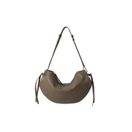 BLANK SPACE|Dudo Genuine Leather Tie Knot Meniscus Bag