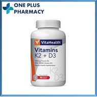 Vitahealth Vitamins K2 + D3 90'S [EXP 09/2027]