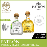 [Bundle of 2] Patron Silver/ Reposado/ Anejo Tequila - 750ml / 75cl 40% ABV - Spirit Distilled and A