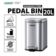 HARDEX Stainless Steel Pedal Bin - Square (20L) P-PEDAL-BIN-20S