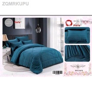 【NEW stock】✻"PROYU" CADAR HOTEL 100% COTTON 7 in 1 High Quality Fitted Bedsheet With Comforter Set (Queen/King)