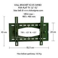 WALL BRACKET KZ-05 JUMBO for FLAT TV 32in - 52in
