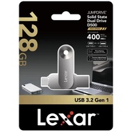 Lexar JumpDrive Solid State Dual Drive SSD OTG D500 USB Flashdisk 3.2 Gen 1 Type C - 128GB / 256GB /