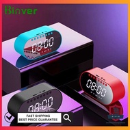 Binver T1 Clock Bluetooth Digital Speaker Alarm Clock LED Display FM Radio TF Card Bluetooth Alarm Speaker LED Screen