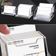 ECYOU 1Pcs Business Card Box, Display Stand 1/2/3 Grids Bussiness Card Holder,  School Office Suppli