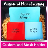 Customised Name Printing Mask Holder / Mask Case / Face Mask Storage Box / Face Mask Casing / Christmas Gift