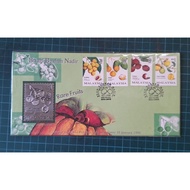 1998 Royal Selangor Pewter Premier Stamp FDC Rare Fruits Buah Nadir