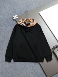 🈵倆件88折》BURBERRY Hoodie 巴寶莉 Logo經典帽子格子連帽衛衣男女同款