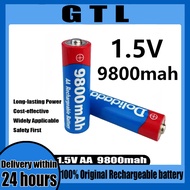 GTL 100% Original 1.5v AA 9800mAh Rechargeable Alkaline Battery  for Clock Toys Camera MP3 Led Light