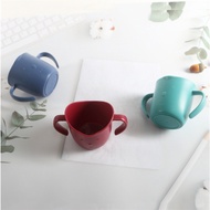 Children's Mug Baby Anti Choking Drinking Mug Cat Cartoon Mug Training Mug with Handle