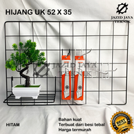 HIJANG 52X35 Hiasan Dinding wire grid wall Keranjang Besi Rak Gantung Dekorasi Dinding Dekorasi Kamar Ruang