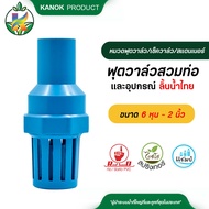 ฟุตวาล์ว ลิ้นน้ำไทย  สวมท่อPVC ขนาด 4 หุน ถึง 1 1/2 นิ้ว หัวดูดน้ำ หัวกะโหลกดูดน้ำ