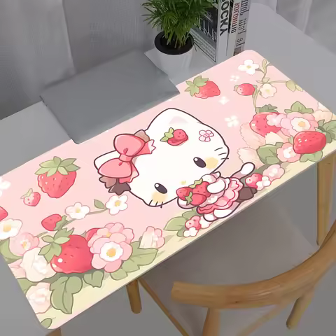 Mouse Pad Sanrio Anime Hello Kitty Gamer Large XXL Tablet Varmilo Keyboard Carpet Kawaii Gaming Acce