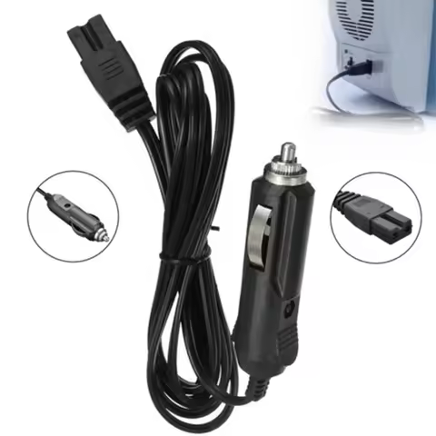 1pc 12V DC Car Cooler Cool Box Mini Fridge 2 Pin Lead Cable Plug Wire Car Refrigerator Cigarette Lig