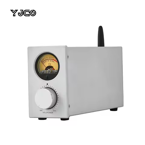 YJCO Dual TPA3116 HiFi Bluetooth 5.1 Power Amplifier Class D 100W×2 2CH Amp with VU Meter for Home T