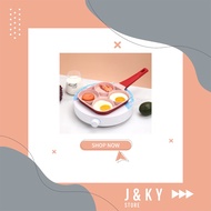 Tamagoyaki Teflon Egg Burger Frying Pan/Fry Pan 3-Hole Frying Pan Tamagoyaki Teflon Egg Burger Fryin